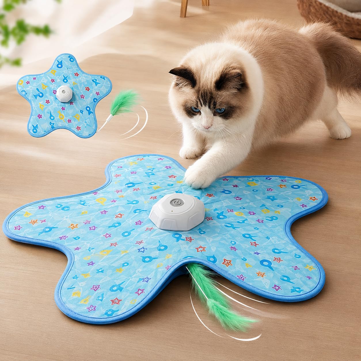 猫のおもちゃ  USB充電   インテリジェント  羽がある Amazon | 千選千品 猫 おもちゃ 電動猫じゃらし 自動 猫用おもちゃ USB